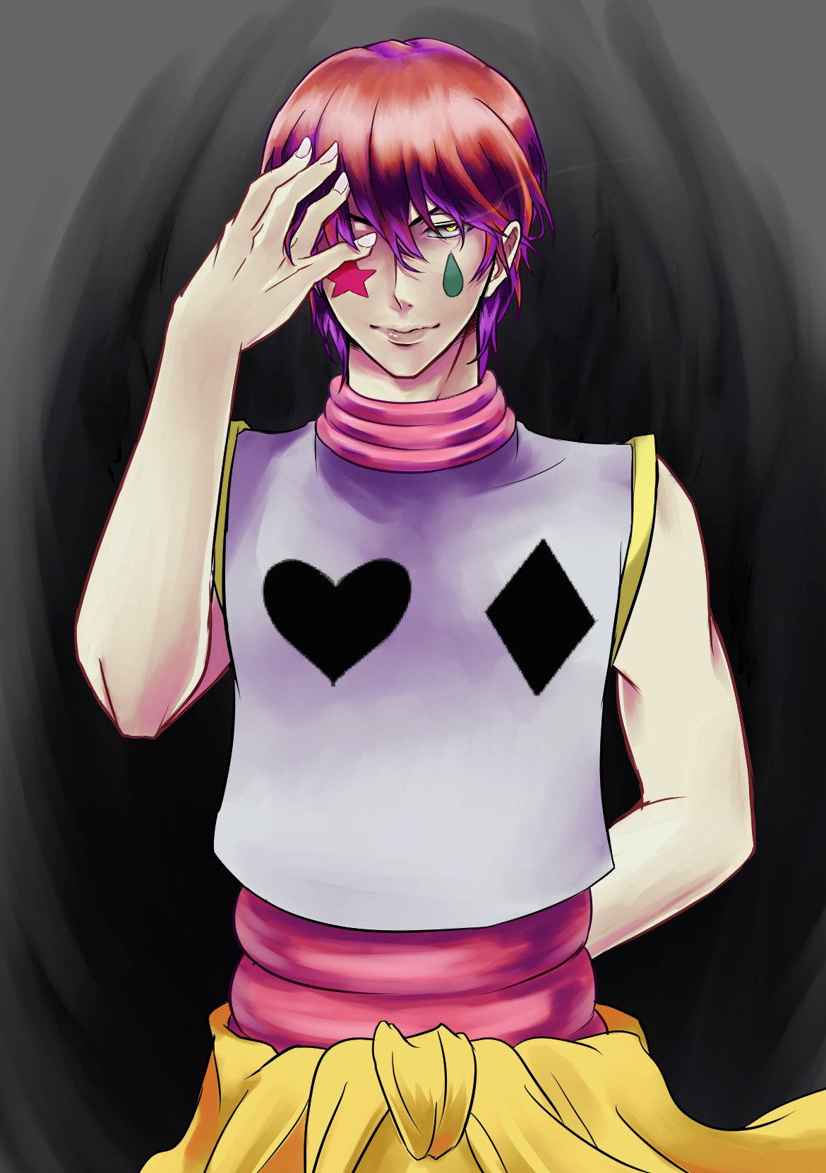 Hisoka Hair Down by Tiny-May on DeviantArt Hisoka Hair Down by Tiny-May on DeviantArt