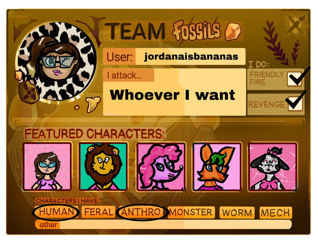 TEAM FOSSILS ARTFIGHT 2025 by jordandoodlezz on DeviantArt