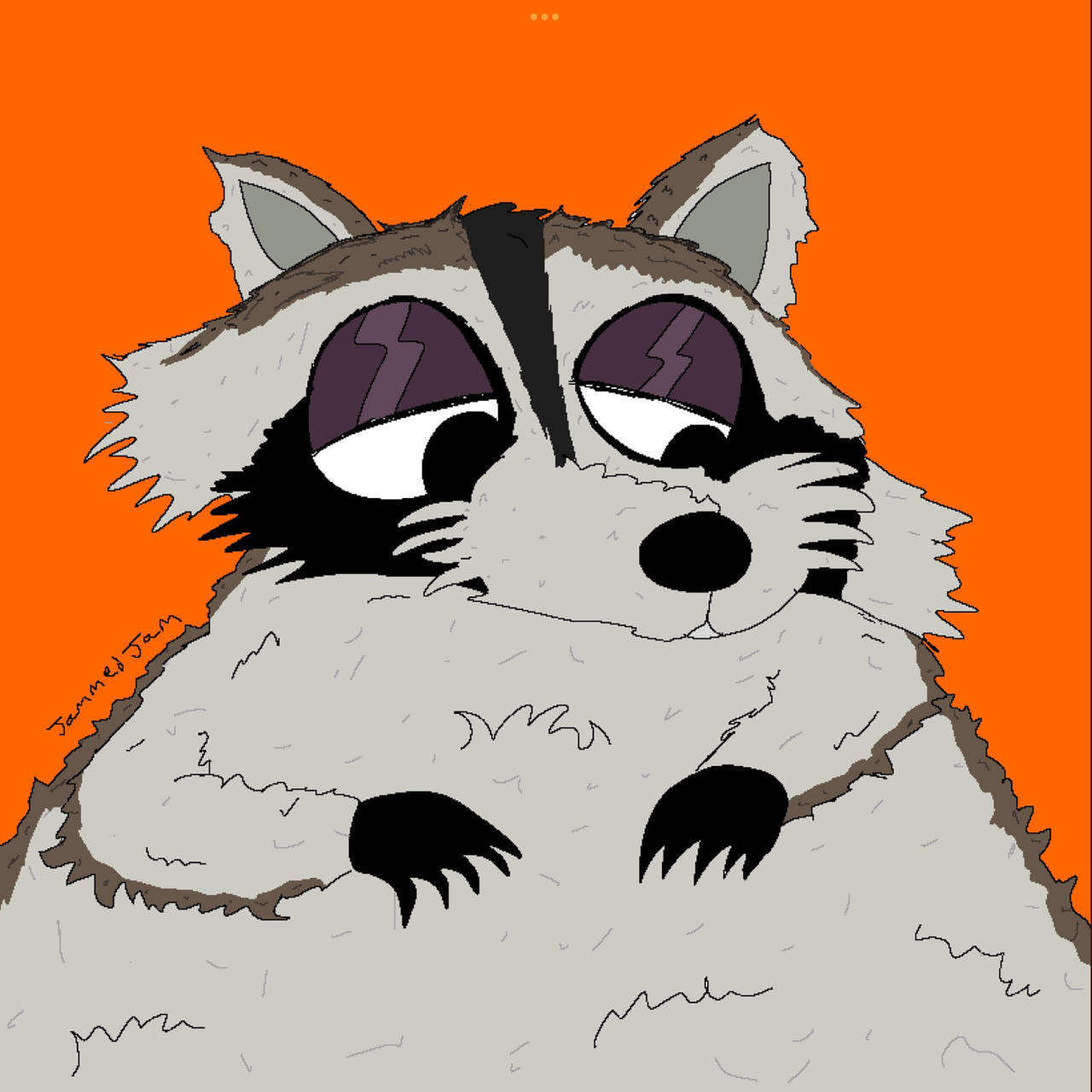 Fat little raccoon by Jammedjam787512 on DeviantArt