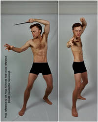 Male Wizard Casting Spell with Wand Pose