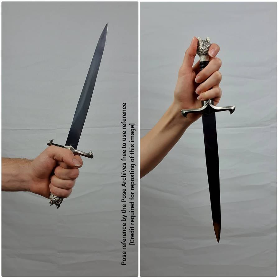Dagger Hold Male and Female Hand Holding Dagger Reference by theposearchives on ...