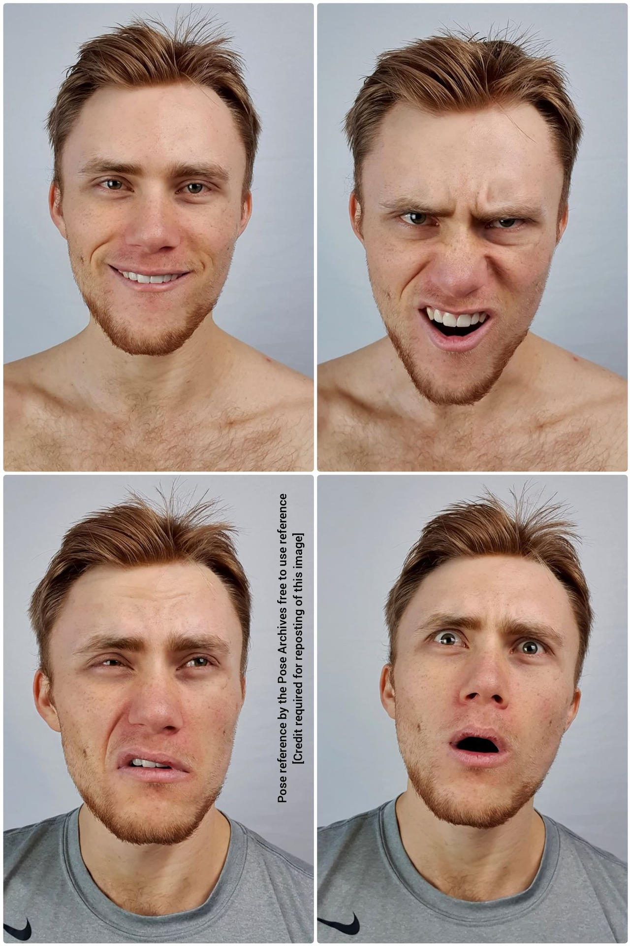 Men Expression Types Male Expressions Reference by theposearchives on DeviantArt