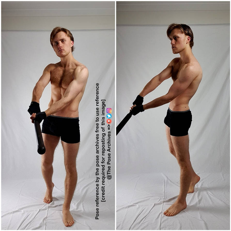 Batmaning Male Swinging Bat Threatening Pose by theposearchives on DeviantArt