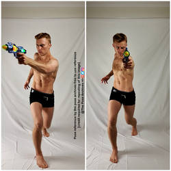 Male Shooting Raygun Pose