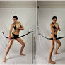 Female Archer Readying Bow Pose