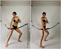 Female Archer Readying Bow Pose