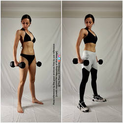 Female On/Off Standing with Weights Pose
