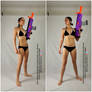 Female Holding Assault Rifle Pose