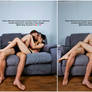 Couple Passionate Kiss on Couch Pose