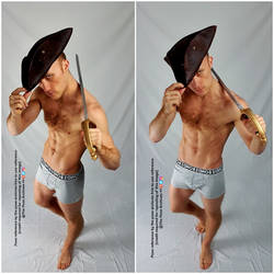 Male High Angle Pirate Tipping Hat Pose