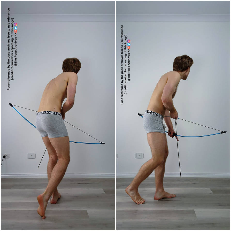 Sneaking Refrence Male Sneaking with Bow Back View Pose by theposearchives on DeviantArt