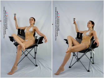 Female Sitting and Raising Chalice Pose