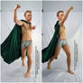 Male Superhero Punch Pose with Cape