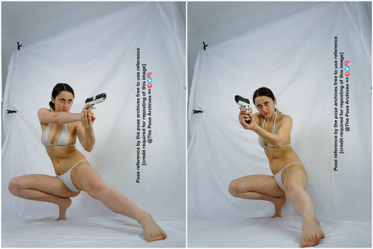 Female Dynamic Pistol Shooting Pose