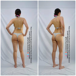 Female Casual Standing Pose Back View