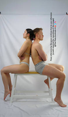Couple Sitting Back to Back Pose