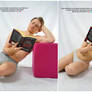 Male and Female Sitting and Reading Pose 2