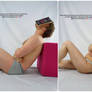 Male and Female Sleeping with Book on Face Pose