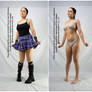 Female Holding Skirt Cute On/Off Pose