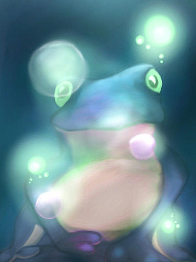 Ribbit!! - iPod transferred to iPad to Paint