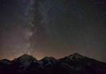 night sky above Ortler Alps