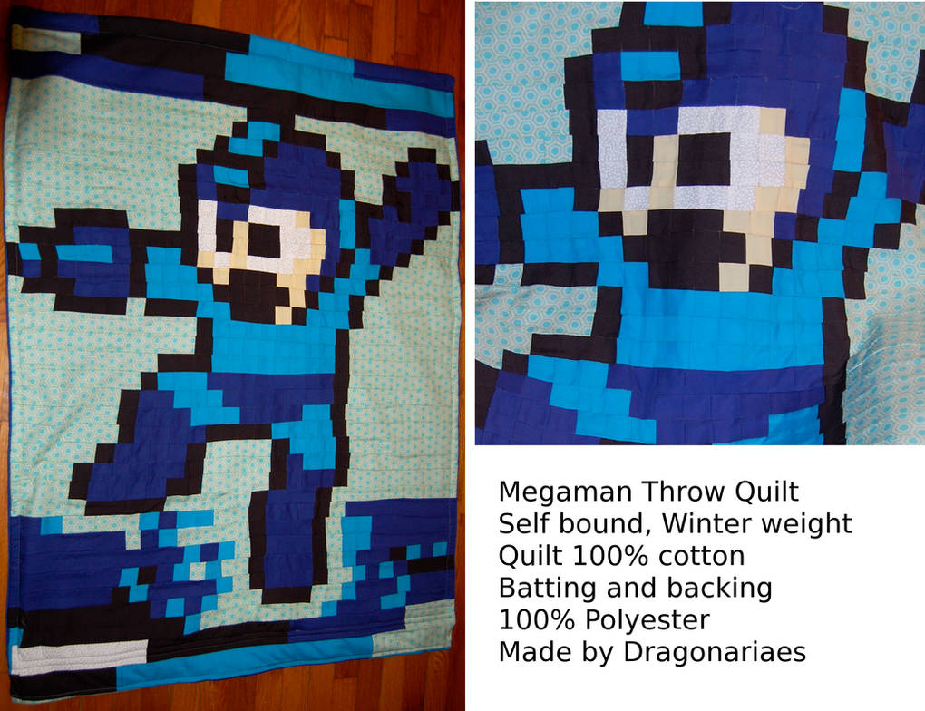 Megaman throw blanket by dragonariaes on DeviantArt
