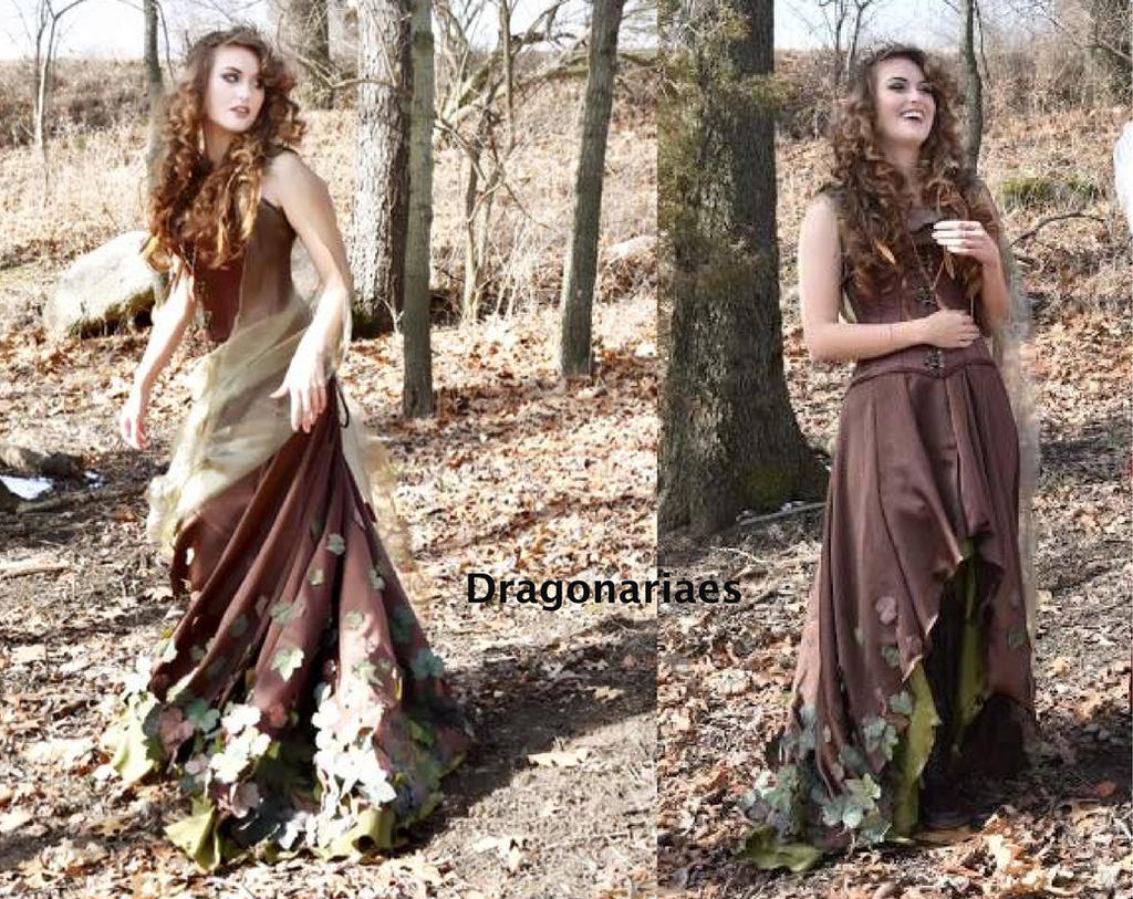 Simple Elven feast gown by dragonariaes