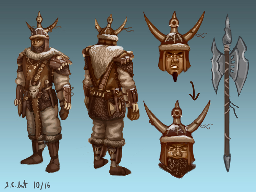 Winter Barbarian character design