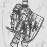 Armoured knight sketch 3