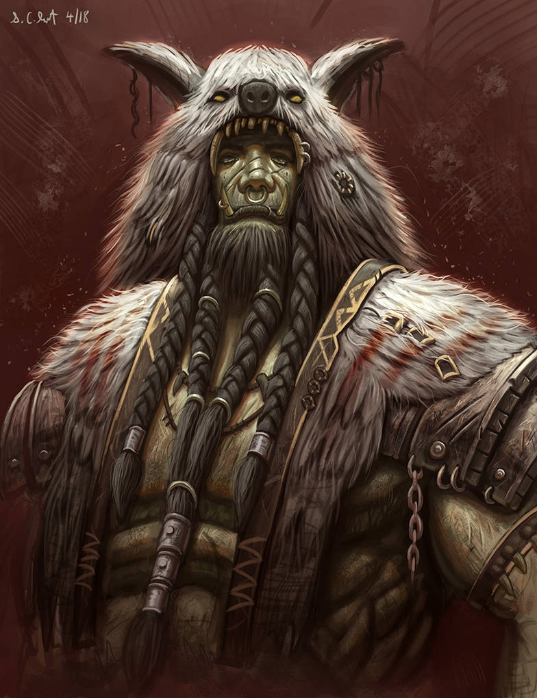 Orc shaman Painting by Samo94