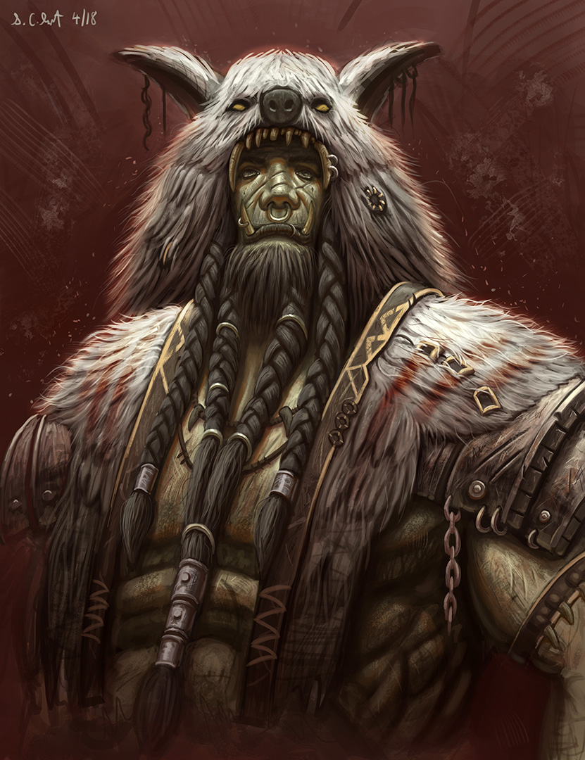 Orc shaman Painting by Samo94