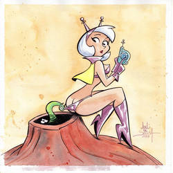 Pinup Watercolor Painting #5