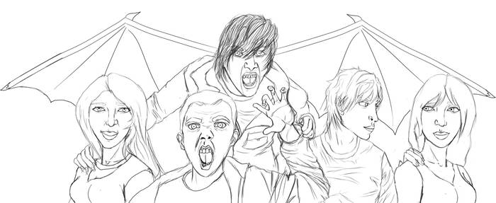 Kris and the Gang Lineart