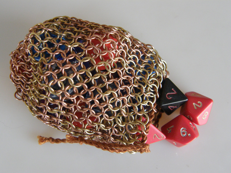 Copper and Brass Dice Bag