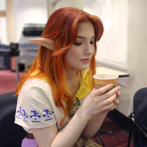 Malon Having Coffee