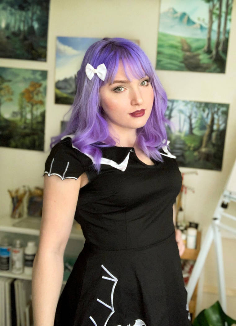 Cute Goth Dress And Purple Hair By WhimsyWulf On DeviantArt cute-goth-dress-and-purple-hair-by-whimsywulf-on-deviantart