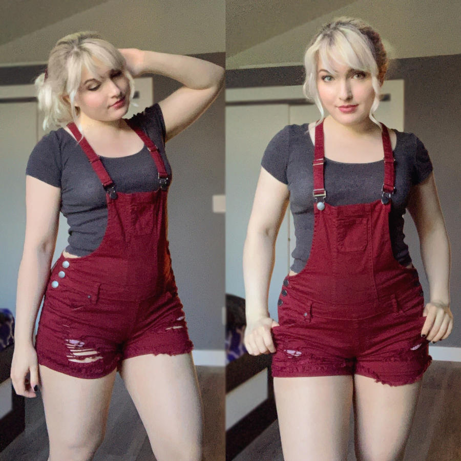 Burgundy Overalls by WhimsyWulf on DeviantArt