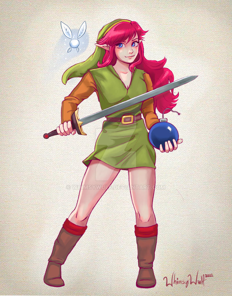 Pink Hair Female Link by WhimsyWulf on DeviantArt
