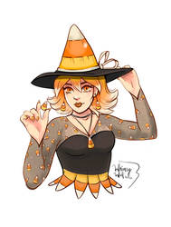 Candy Corn Witch