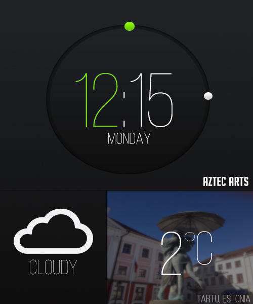 Clock widget design for website by AztecArts on DeviantArt