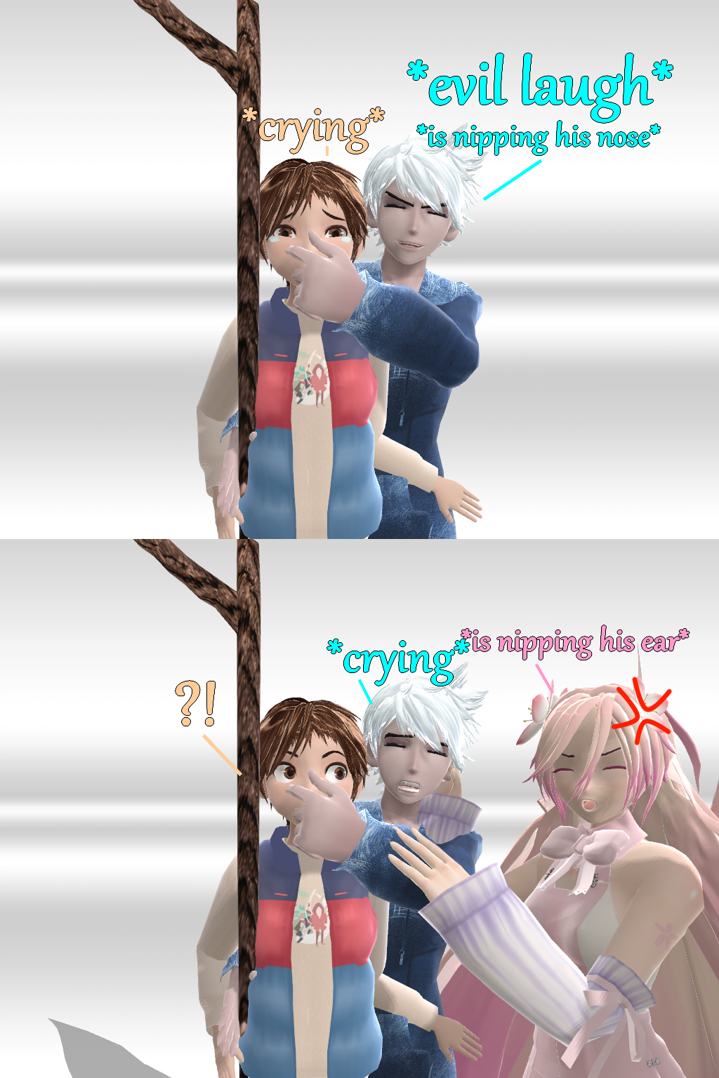 MMD Comic - Revenge ! Miki is nipping Jack's ear