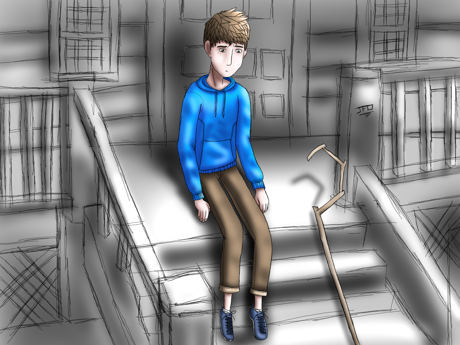 Jack Frost as a human - Day 01 - In his sneakers