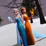 MMD Frozen - Snow Queen and Fire Princess