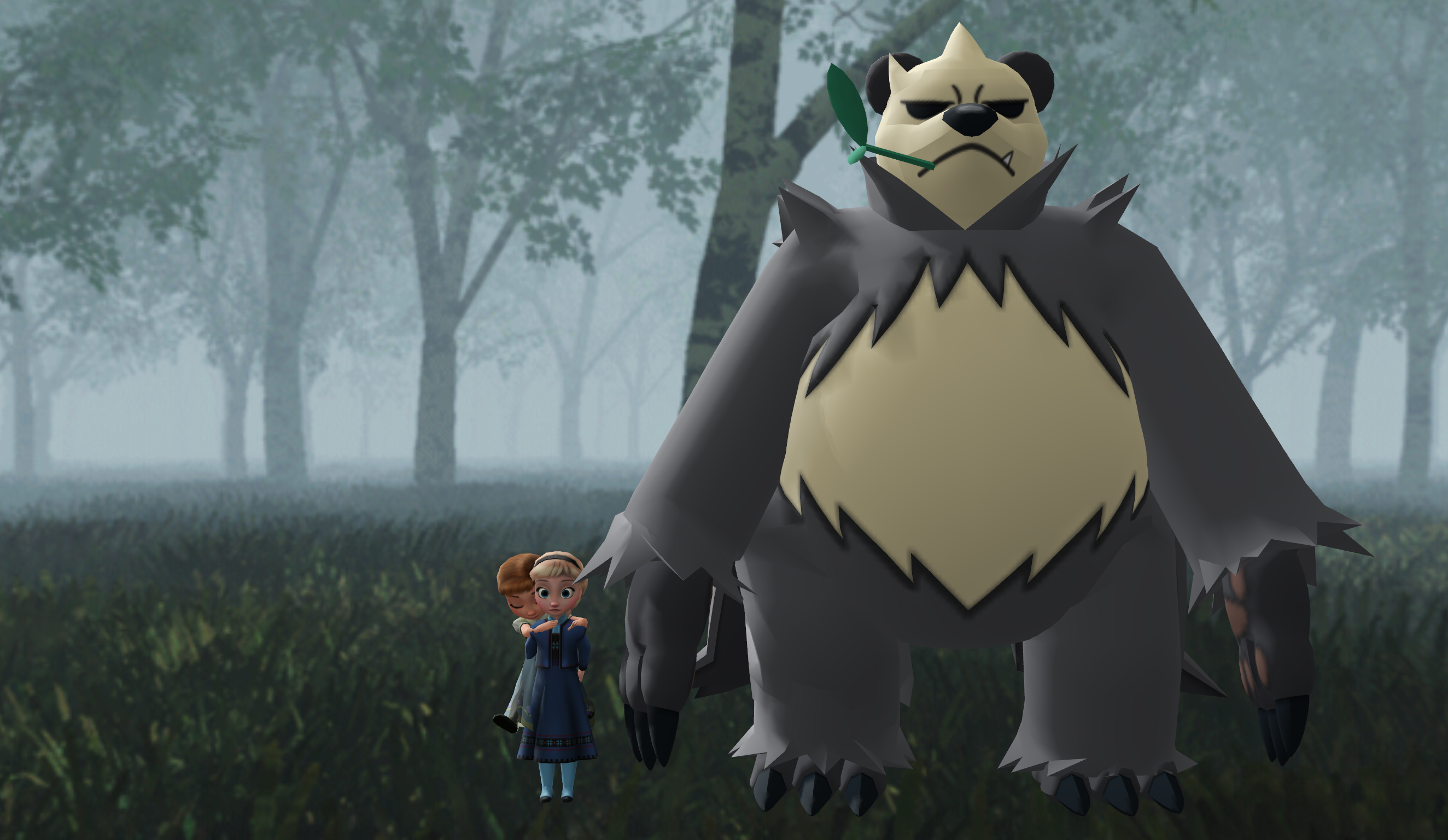 MMD Frozen-PKMN-(Totoro) - My neighbor Pangoro