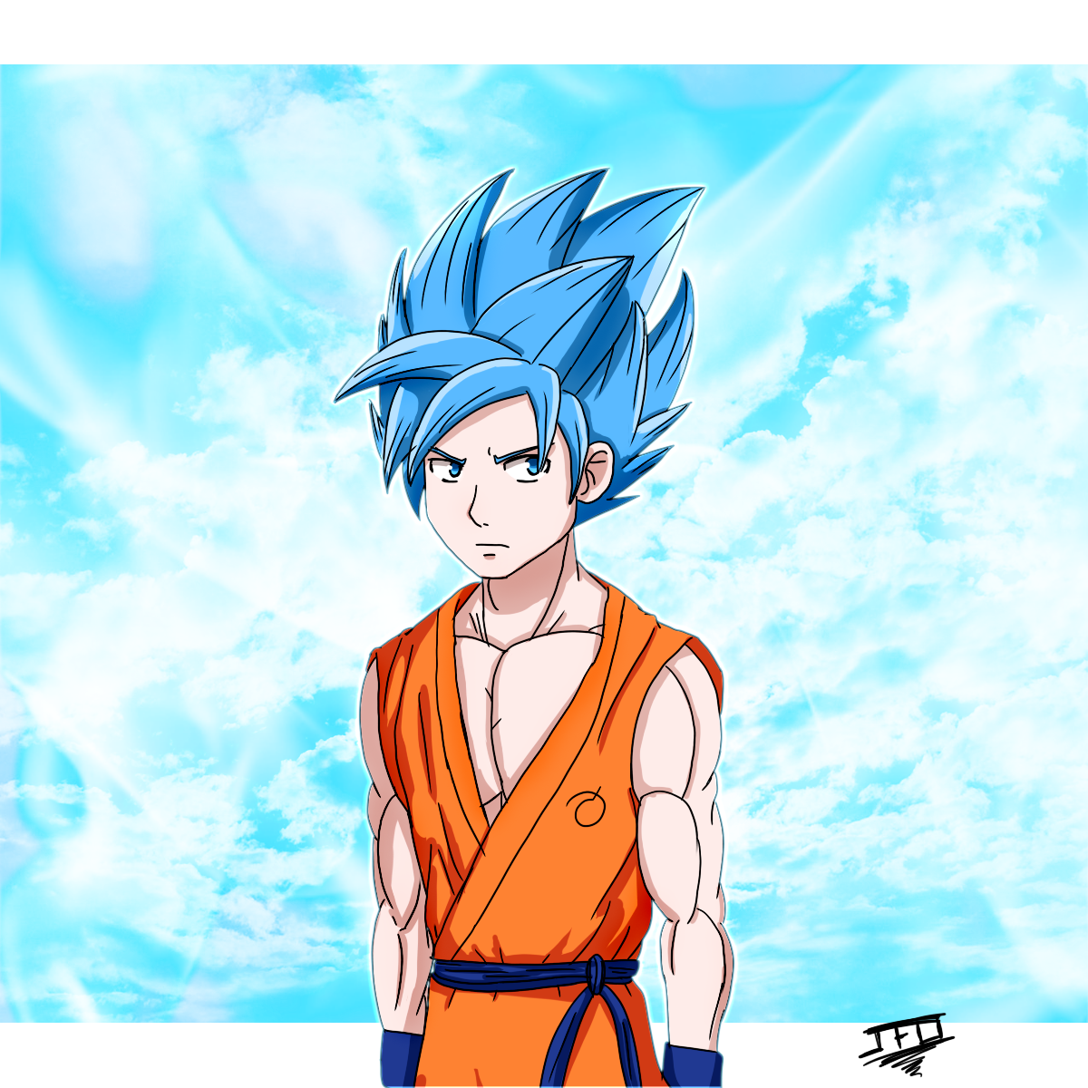 Goku SSJ Blue (Universo 7)  Goku super saiyan blue, Super saiyan