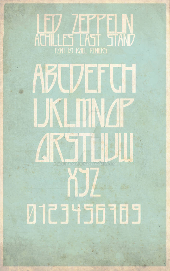 Led Zeppelin Font by roeltah on DeviantArt