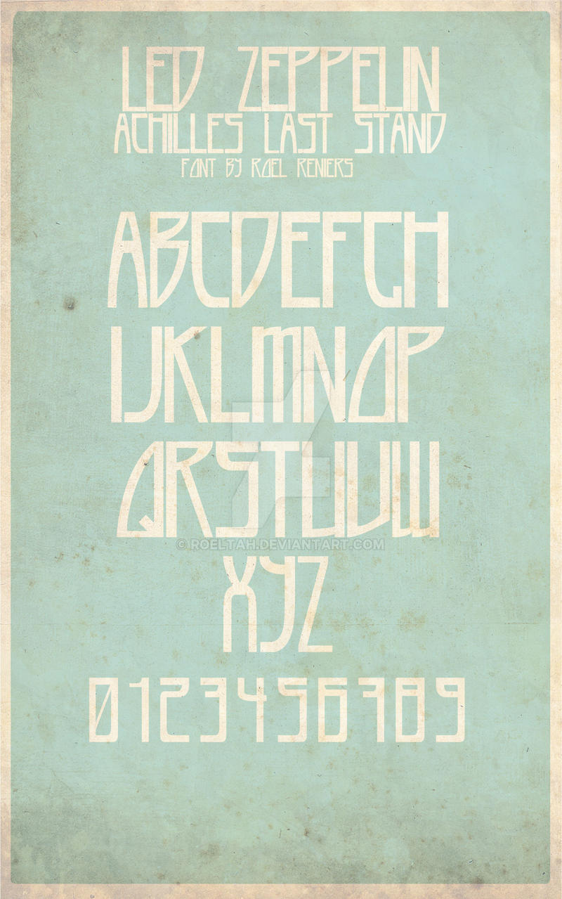 Led Zeppelin Font by roeltah on DeviantArt