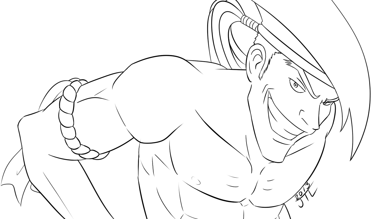 Lets Play - StreetFighter4 - Adon Lineart