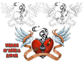Winged Heart Tattoo Collage
