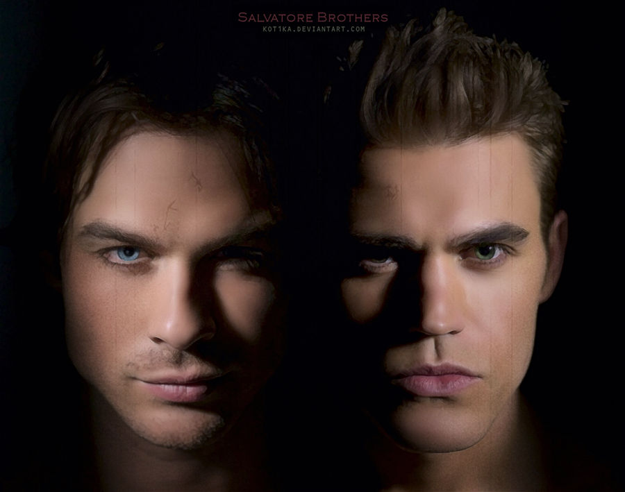 Salvatore brothers by Kot1ka on DeviantArt